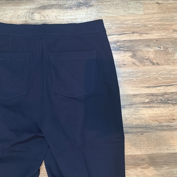 SPANX POLISHED ANKLE SLIM PANTS WOMEN NAVY Sz XL TALL NEW - Picture 4 of 10